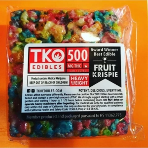 Buy TKO Edible – 500mg THC cannabis infused fruit kris pie chips
